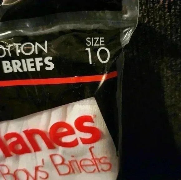 1992 Vintage Hanes 3 Pack Boys Briefs Size 10 Preshrunk White Slightly Imperfect - Picture 2 of 6
